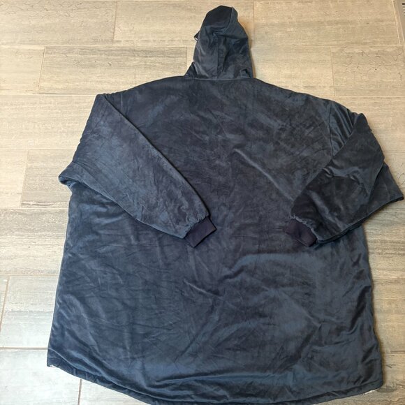 The Comfy Original Sherpa Lined Microfiber Fleece Wearable Blanket Blue - Picture 5 of 7